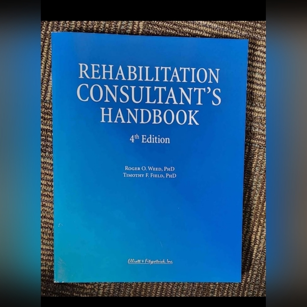 Rehabilitation Consultant's Handbook 4th Edition Text Book